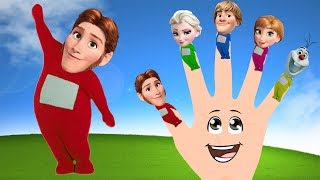 Disney Frozen Teletubbies Finger Family Songs  Nursery Rhymes Lyric amp More [upl. by Eelinnej634]