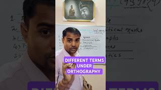 DIFFERENT TERMS UNDER ORTHOGRAPHY👈👈TIPS amp TRICKS shorts ytshort englishgrammar [upl. by Annekim]