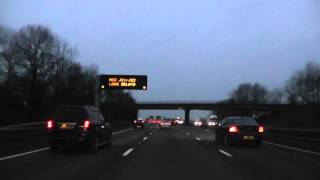 Driving On The M6 Motorway From J16 Crewe To J17 Sandbach Cheshire East England [upl. by Jorry]