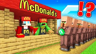 JJ and Mikey Surived 100 Days in MCDONALDS in Minecraft  Maizen [upl. by Darrow]