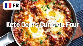 Recette Cétogène Oeufs Cuits au Four En français [upl. by Notyrb]