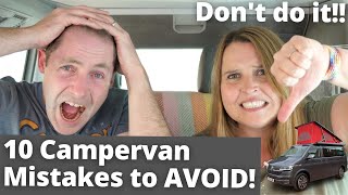 10 Campervan Mistakes to Avoid  Dont get caught out [upl. by Nelak]