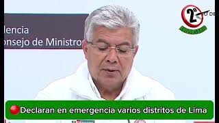 Declaran en emergencia varios distritos de Lima y sacan al FFAA a patrullar las calles [upl. by Kati]