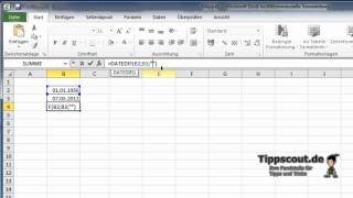 Excel Datum subtrahieren und berechnen  VideoTutorial [upl. by Eitten]