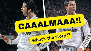 Story behind ronaldos famous celebration quotCalmaquot in the clasicos [upl. by Dranyar678]