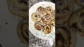 delicious cinnamon rolls no yeast recipe in comments cinnamonrolls baking [upl. by Ailugram]