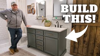 How To Build a Bathroom Vanity  Easy Build [upl. by Neeneg]