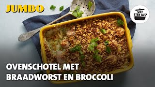 Wat eten we Ovenschotel met braadworst en broccoli [upl. by Anivad964]