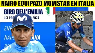 NAIRO Quintana EQUIPAZO de MOVISTAR en GIRO dell EMILIA 2024 [upl. by Alrick]