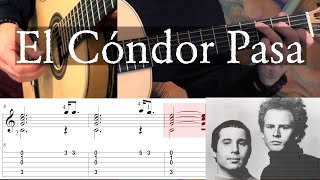 EL CONDOR PASA  Easy Arrangement  Full Tutorial with TAB  Fingerstyle Guitar [upl. by Nayab]