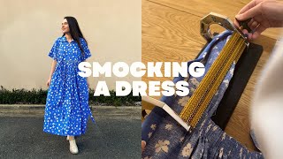 Smocking Sewing Technique  Ade Shirt Dress Sewing Pattern Hack [upl. by Margalo]