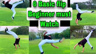 6 basic flip learn at home  how to start flipping [upl. by Annirtak]