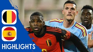 Belgium vs Spain  Highlights  U21 Euro Qualification 21112023 [upl. by Noella]