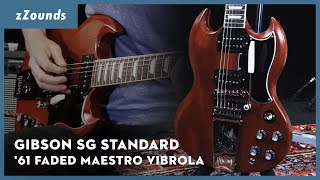 Gibson SG Standard 61 Faded Maestro Vibrola  zZounds [upl. by Toy150]