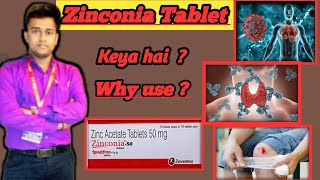 Zinconia 50 Tablet  Zinc Acetate 50mg tablet  Zinconia 50mg Tablet Uses Benefits Review in Hindi [upl. by Urissa141]