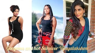 Beautiful and hot survivor Vijayalakshmi pics  zee Tamil survivor show  surviva song mashup [upl. by Armillda]