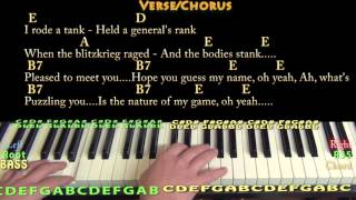 Sympathy for the Devil Rolling Stones Piano Cover Lesson with ChordsLyrics [upl. by Gaylene]