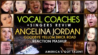 VOCAL COACHES REVIEW Angelina Jordan AGT Goodbye Yellow Brick Road REACTION MASHUP [upl. by Louis]