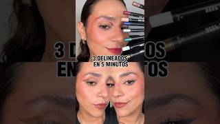 Delineados en 5 minutos con 𝗗𝗲𝗲𝗽 𝗦𝗺𝗼𝗸𝗲𝘆 𝗘𝘆𝗲𝘀 😏 look goc makeup eyeliner [upl. by Lark]