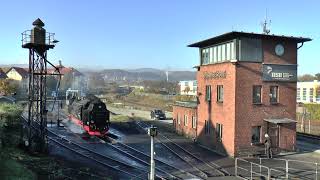 Brockenbahn  Dampflok im Betriebswerk Wernigerode [upl. by Tamera764]