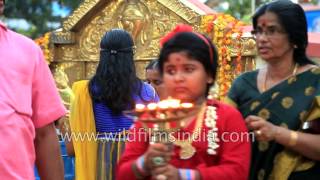 Young boys cross dress as girls  Chamayavilakku Festival in Kerala [upl. by Soloma827]