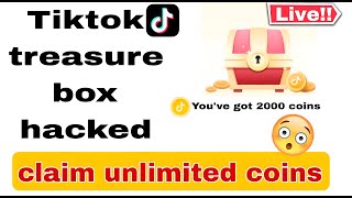 Get Unlimited Coins From Treasure Box On TikTok  Real Trick2024tiktoktreasurebox unlimitedcoin [upl. by Aicinoid]