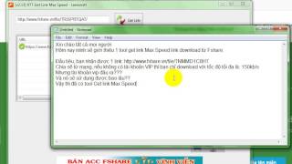 Tool Get link Fshare VIP Max Speed [upl. by Isa]