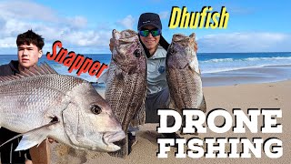 Unbelievable Drone Fishing  Dhufish and Snapper from the Beach in Western Australia [upl. by Manny]