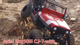 Axial Scx10iii CJ7 Rock Crawling [upl. by Otanutrof]