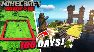 We Survived 100 Days in a 16x16 BORDER in Minecraft Hardcore [upl. by Acessej]