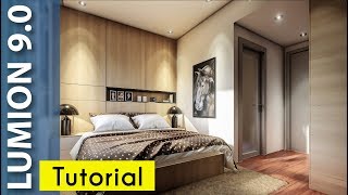 Lumion 9 Realistic Interior Tutorial 13 Bedroom [upl. by Clothilde]