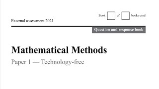 QCAA 2021 Maths Methods Short Response Questions answered Part 1 [upl. by Yecats691]