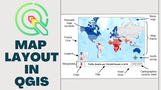 Map Layout using QGIS  Make a standard Map amp set Print Layout [upl. by Elbertine]