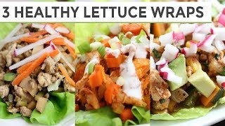 LETTUCE WRAPS  3 easy healthy dinner ideas [upl. by Yhtrod]