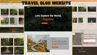 Build a Responsive Travel website using html css and js  Animation [upl. by Ahsinert87]