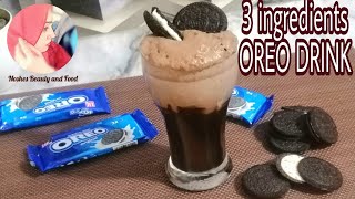 3 INGREDIENT EASY OREO DRINK  OREO MILKSHAKE QUICK RECIPE [upl. by Schreiber]