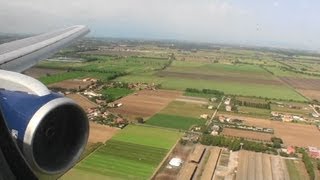 Welcome to Italy Gorgeous HD 767 Landing At Rome Fiumicino Airport [upl. by Jeannine]