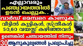 എല്ലാവരും ഉടൻ പഞ്ചായത്തിൽ എത്തുക മെമ്പറെ കാണുക 30ലധികം സഹായങ്ങൾ നഷ്ടപ്പെടുത്തരുത് ഉടൻ അവസാനിക്കും [upl. by Oicafinob]