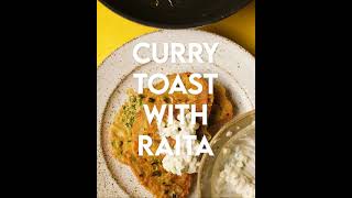 Savoury Vegan Curry Toast with Raita Recipe [upl. by Russel]