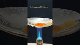 Hot Sauce vs Hot Spoon science satisfying asmr experiment [upl. by Gautier]