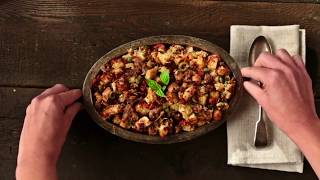 Recipe Traditional Italian Sausage Stuffing [upl. by Auqinot380]