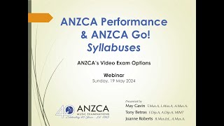 ANZCA Webinar Video Performance amp Go Examinations 19052024 [upl. by Issim59]