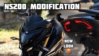 NS200 Modification  NS 200 Headlight Modification Headlight Black Wrap ns200 modified ns200vlog [upl. by Sheff]