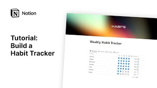 Build a Habit Tracker with Notion Tutorial  Template [upl. by Erapsag468]