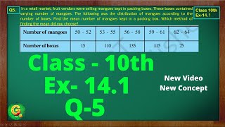 Ex 141 Q7  Statistics  Chapter 14  Class 10 Maths  NCERT [upl. by Etteniuqna]