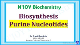 1 Purine Nucleotides De novo synthesis  Nucleotide Metabolism  Biochemistry  NJOYBiochemistry [upl. by Valorie]