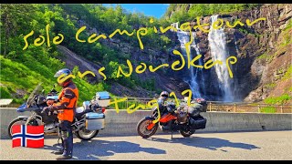 Ziel Nordkapp  Tag 12  Årland  Vossestrand  Solo Motorradcampingtrip [upl. by Eihcra516]