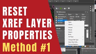 AutoCAD How to Reset Xref Layer Properties By Using RXL Lisp Command [upl. by Ylen]