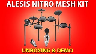 ALESIS Nitro Mesh Kit Electronic DRUMS • UNBOXING amp DEMO [upl. by Yonah]