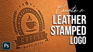 Photoshop Create The Stamped Leather Effect [upl. by Kralc]